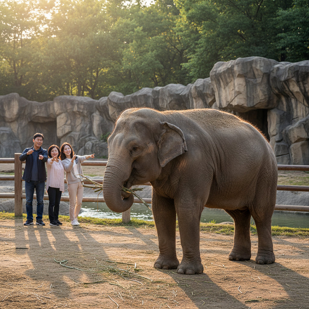 Elephants have long trunks