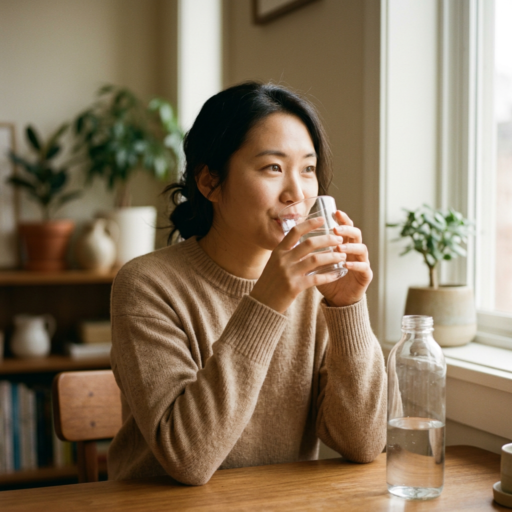 The habit of drinking enough water